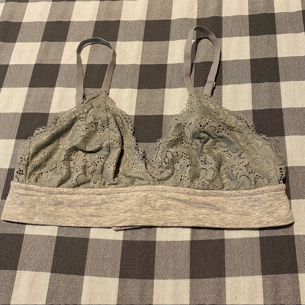 Aerie Wide Band Triangle Bralette Size Medium